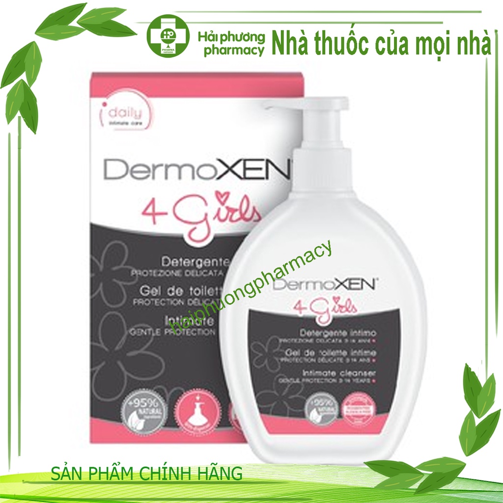 Dermoxen 4Girls - Dung Dịch Vệ Sinh Cho Bé Gái Trước Tuổi Dậy Thì (3-14 tuổi) lọ 200ml