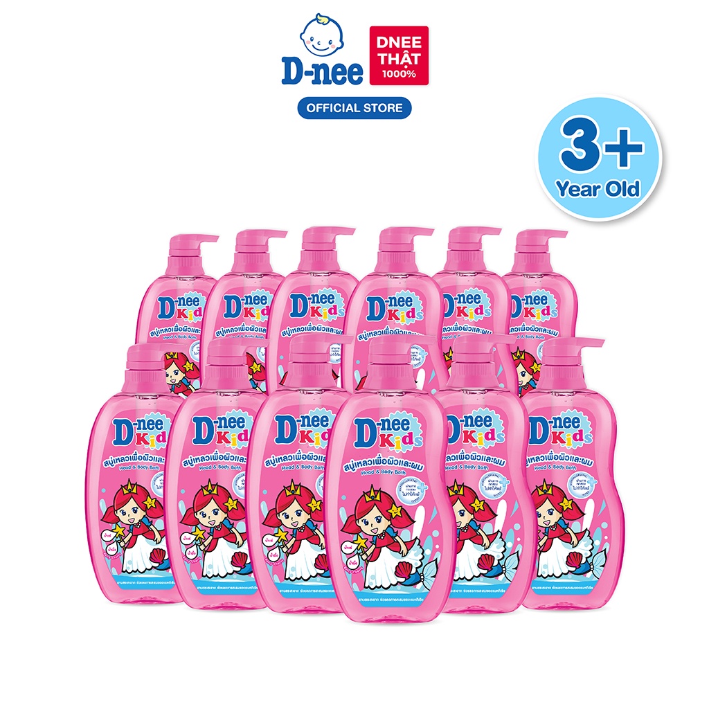 [Deal hời!] Combo 12 Tắm gội toàn thân trẻ em (&gt;3 tuổi) D-nee 400 ML - Berry Cherry