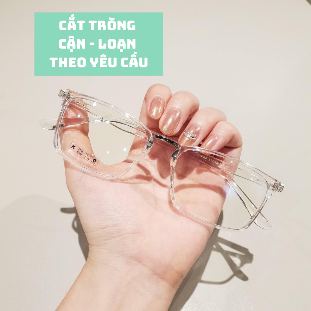 Kính cận nam nữ - gọng kính cận vuông đẹp 2165 chất liệu nhựa dẻo cao cấp hợp thời trang