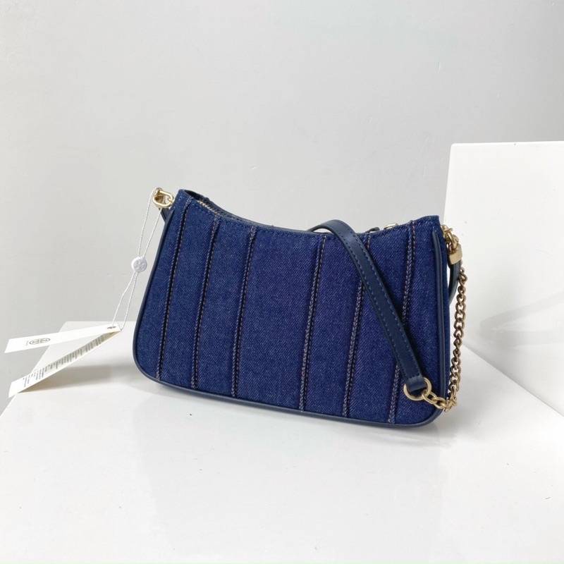 Túi xách nữ Tory burch kira da thật mềm mịn, màu jeans mới siêu đẹp, dáng thuyền xinh