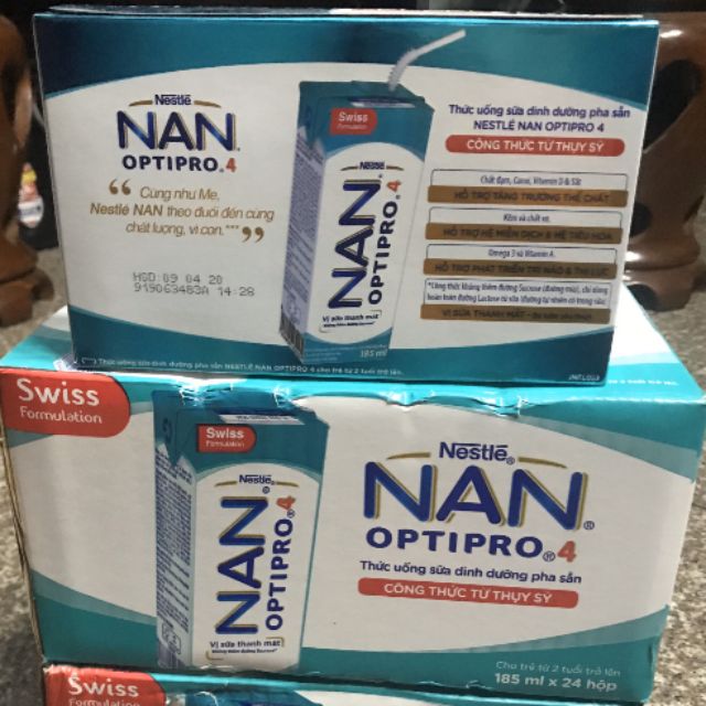 Sữa Nan 4 Pha sẳn 185ml