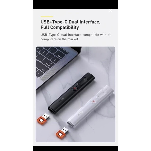 [ Hàng Hot ] Bút Laser trình chiếu Baseus Orange Dot PPT Wireless Presenter Youth  cho Laptop/ Macbook - Hàng chính hãng | BigBuy360 - bigbuy360.vn