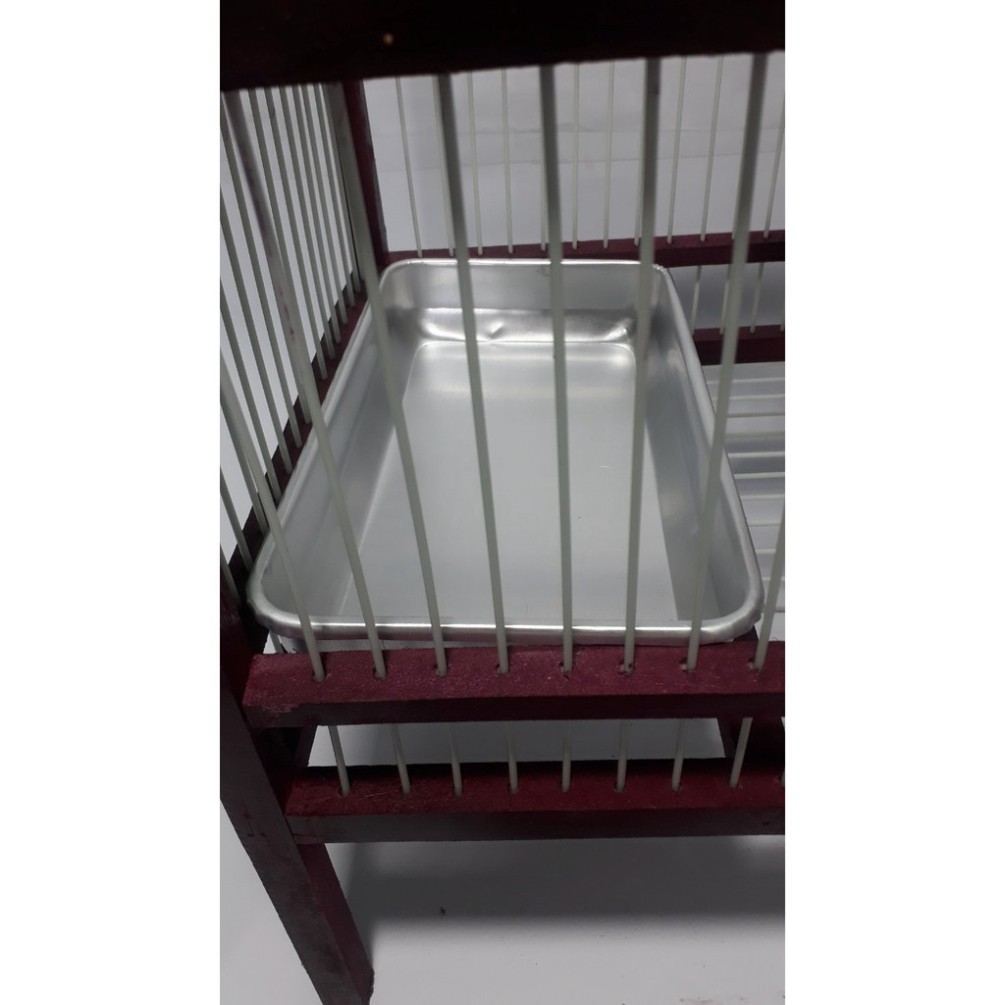 Lồng Tắm Chim - Lồng Tắm Chào Mào, Khướu, Hoạ Mi  Kèm Khay Nước Nhôm