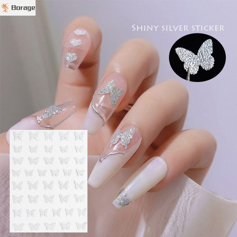 [Hàng mới về] Miếng dán 3D lấp lánh trang trí móng tay DIY nhiều kiểu tùy chọn