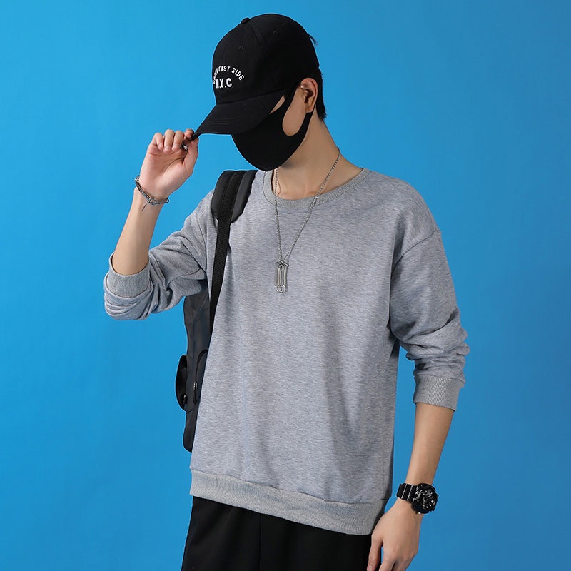 Áo Thun Nam Tay Dài Cổ Tròn Thời Trang