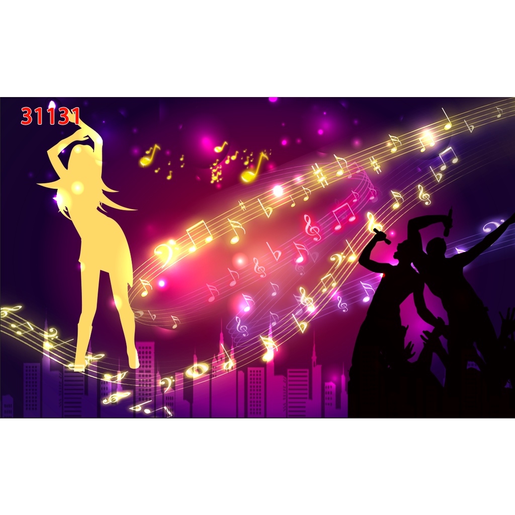 Tranh Dán Tường Karaoke 3D tặng keo và dụng cụ dán