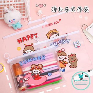 Túi Zip Lụa Trong Suốt Đựng Bút, Mỹ Phẩm