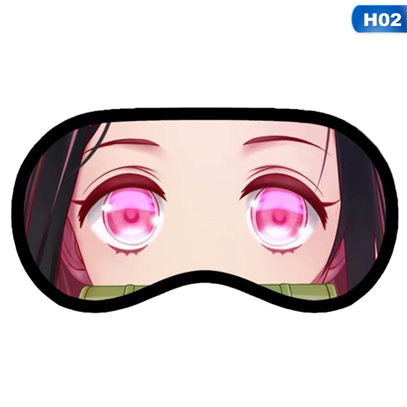 Bịt mắt ngủ họa tiết nhân vật hoạt hình Anime bằng satin