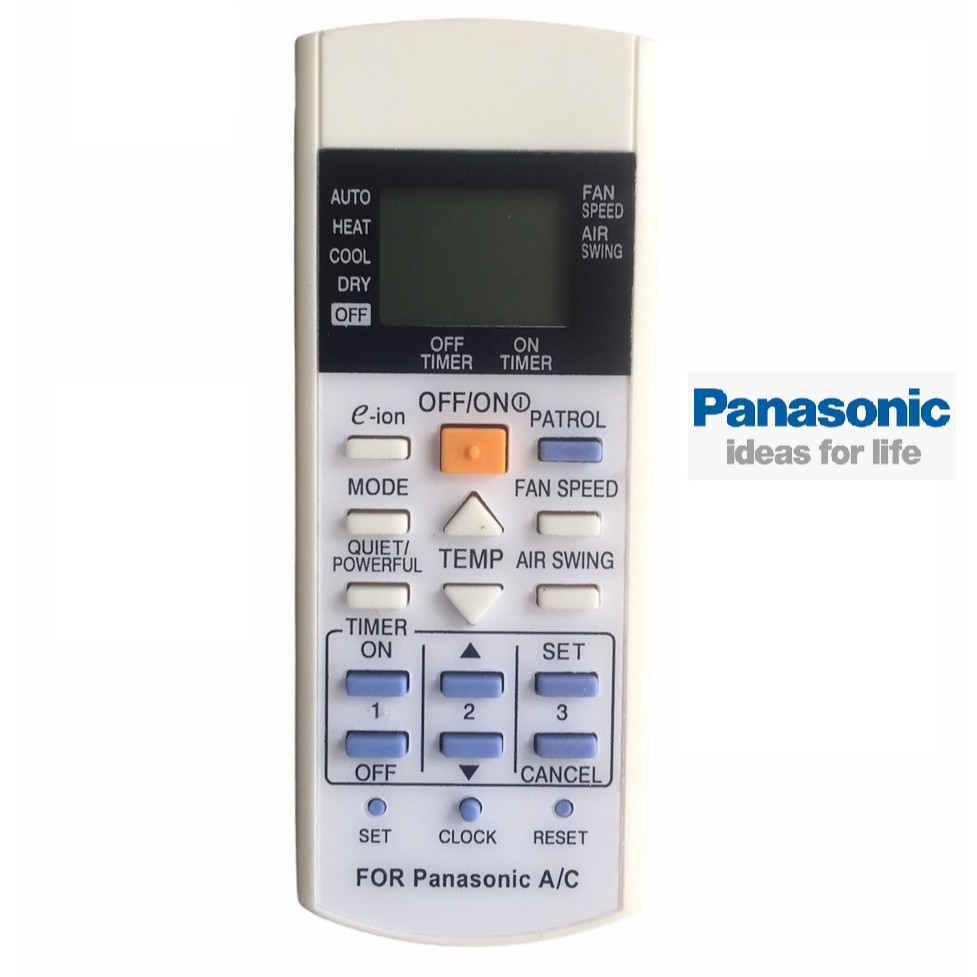 ĐIỀU KHIỂN MÁY LẠNH PANASONIC PATROL ION - TẶNG KÈM PIN - REMOTE ĐIỀU KHIỂN TỪ XA ĐIỀU HÒA PANASONIC PATROL BÊN PHẢI