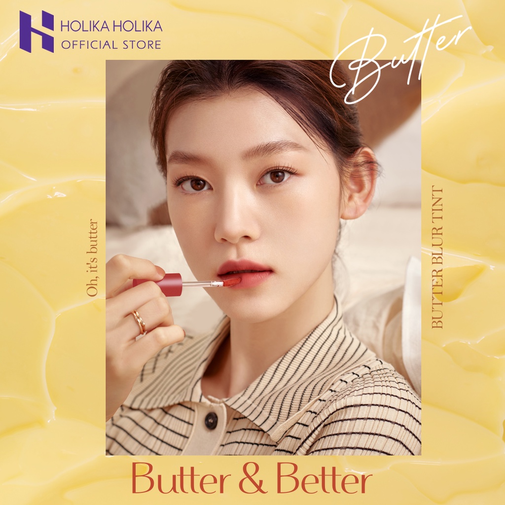 Son kem lì mờ vân môi HOLIKA HOLIKA BUTTER BLUR TINT 4g