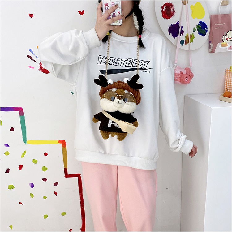 Order | Túi đeo chéo gấu nhồi bông cho nữ dễ thương