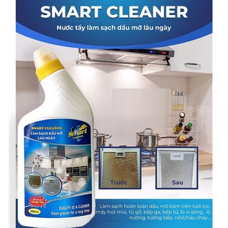 Nước tẩy rửa smart cleaner tẩy sạch dầu mỡ lâu ngày, sáng bóng nhà bếp chai 300ml / 500ml - chất tẩy thông minh tm