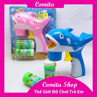 Đồ chơi súng bong bóng xà phòng hình cá heo COMITA