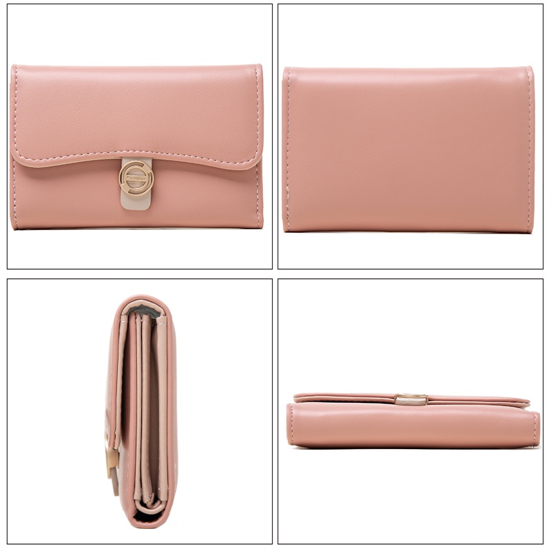 Ví Gấp Ba Thiết Kế Mới Cao Cấp Thời Trang Dành Cho Nữ Giá Đỡ