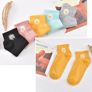 Tất Vớ Nữ Hoa Cúc Cotton 5 Màu