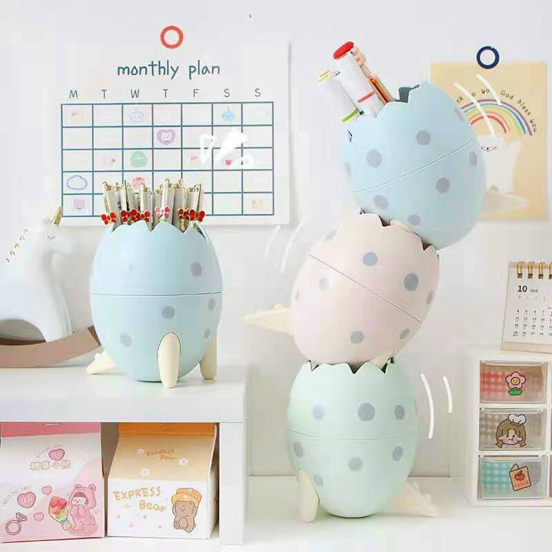 Ống Cắm Bút, Cọ Trang Điểm Hình Trứng Khủng Long