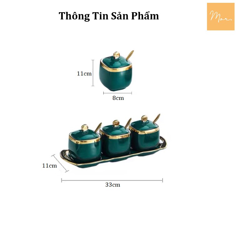 Set đựng gia vị - sứ cao cấp