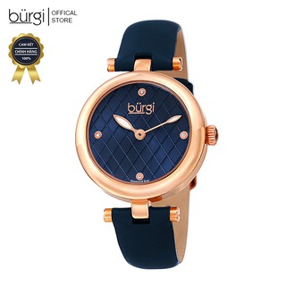 Đồng hồ thời trang nữ burgi bur196bu họa tiết mặt số đan chéo độc đáo dây da 32mm