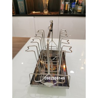 KỆ ÚP LY INOX CAO CẤP (8 LY)