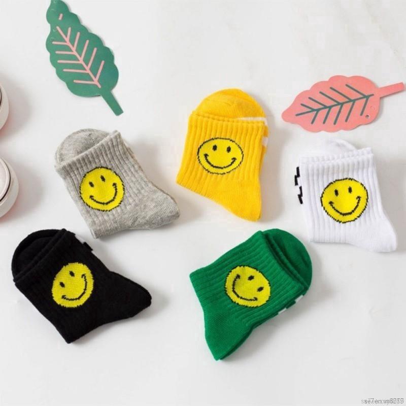 Bộ 5 đôi tất cotton mềm chống trượt in hình hoạt hình cho bé