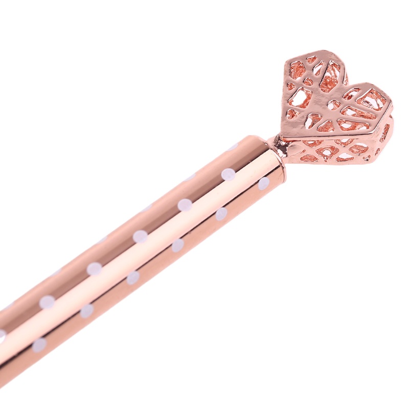 Set 5 Bút Bi Kim Loại Hình Viên Kim Cương Pha Lê Lớn Màu Vàng / Bạc / Trắng / Đen