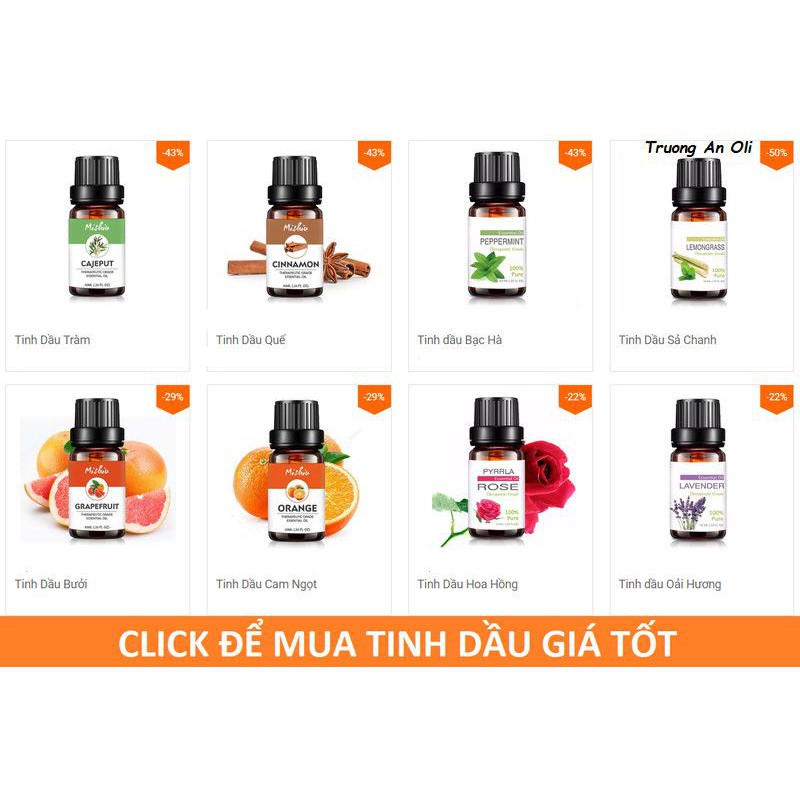 Tinh dầu thiên nhiên Trường An 10ml | Tự chọn mùi | Có kiểm nghiệm COA