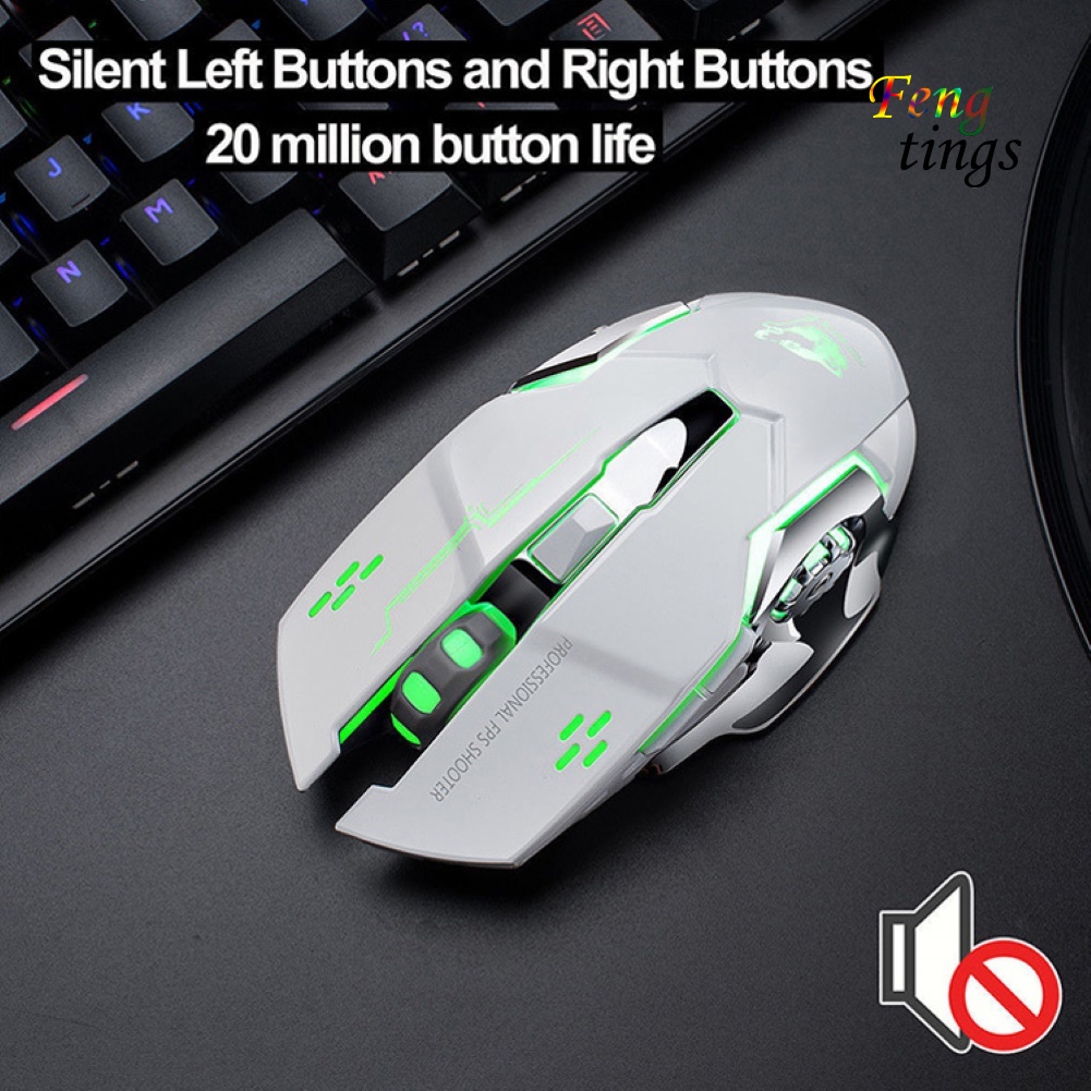 Chuột Gaming Không Dây Có Đèn Led Và Đầu Nhận Usb