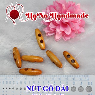Nút gỗ dài trang trí 15k/5 cái