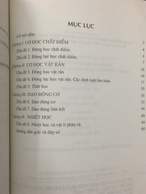 Sách - Bồi dưỡng Học sinh giỏi Vật lí Trung học phồ thông: Bài tập Cơ học - Nhiệt học