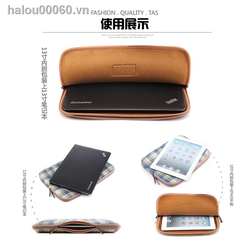 ✠✚☄✿Ready stock✿ laptop bag  fashion grid notebook liner 12/13.3/14/15.6 inch  computer for men and women Dell Inspiron