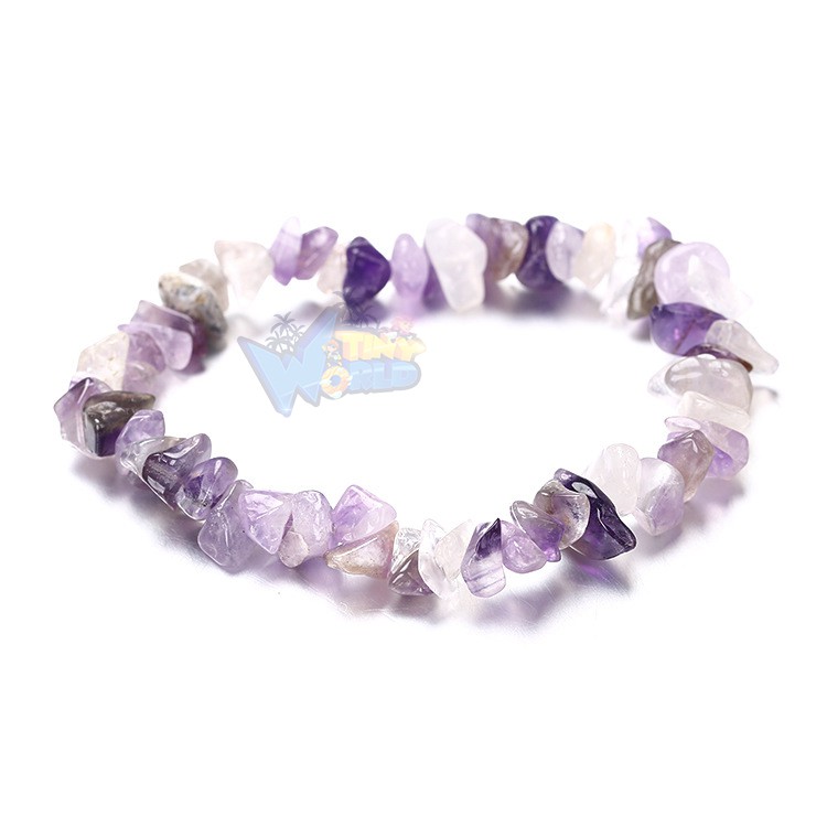 Vòng Tay Đá Thanh Tẩy Amethyst Tím Purple crystal stone