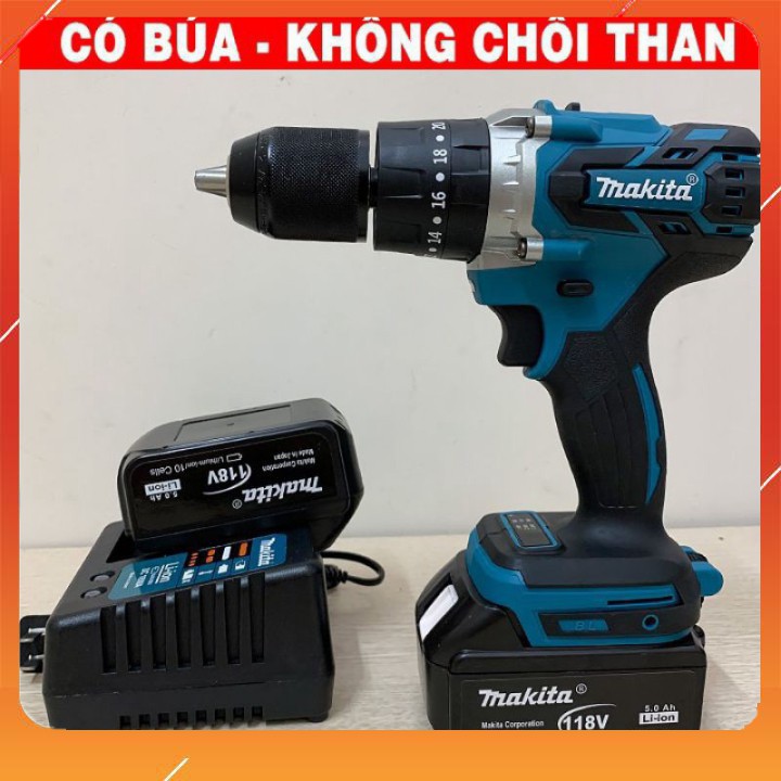 máy khoan Makita 118v 2 pin tặng bộ phụ kiện 30 món