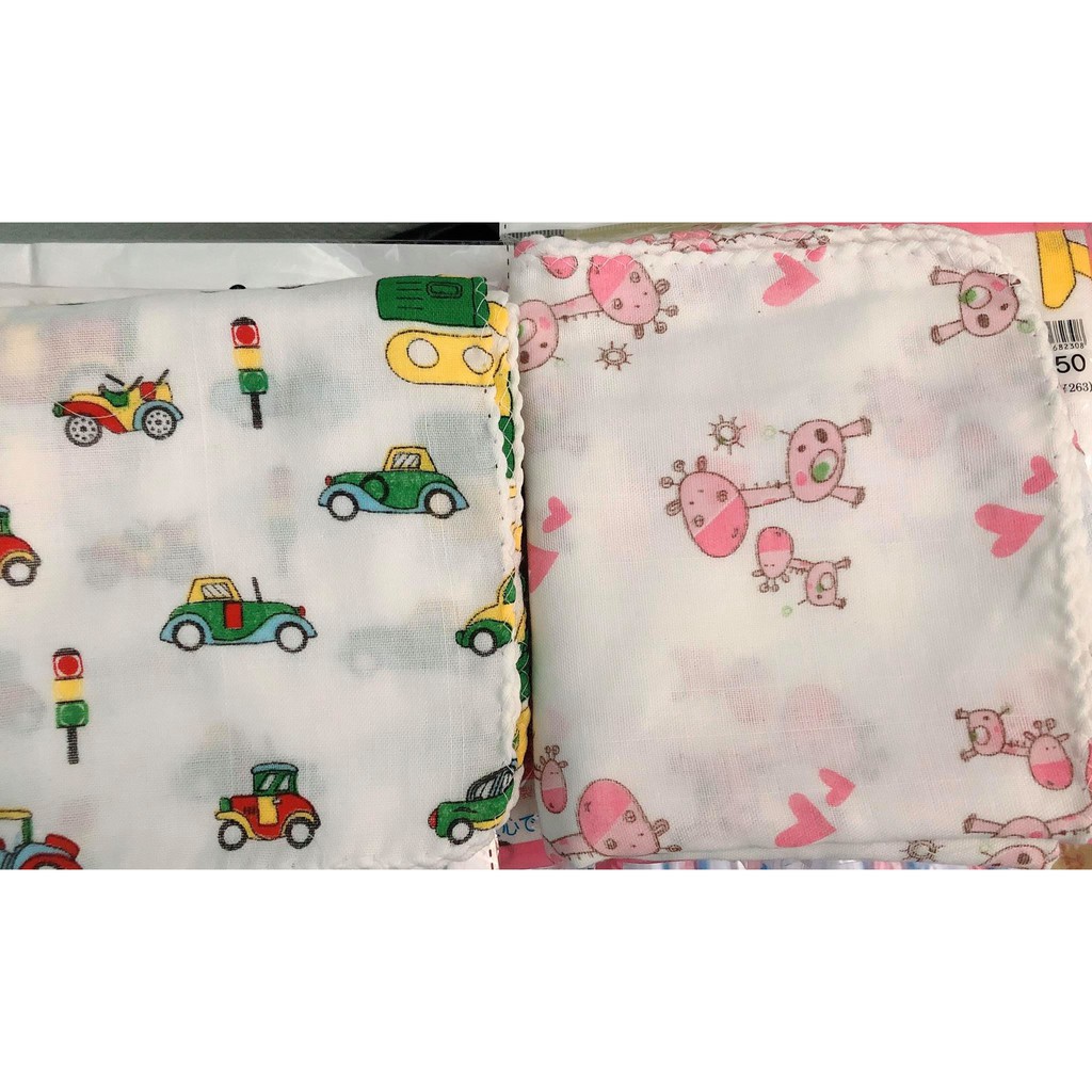 Hàng Đẹp- Combo 10 chiếc khăn sữa xuất Nhật cho bé sơ sinh