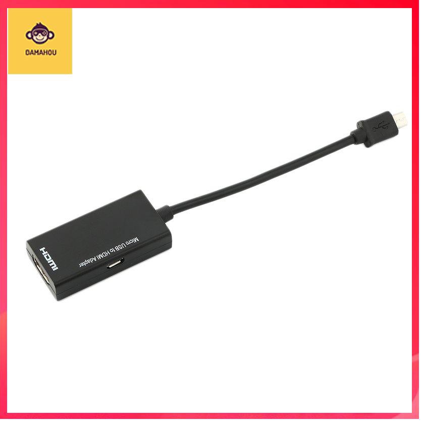 Cổng hiển thị Cổng chuyển đổi Cáp chuyển đổi Micro USB sang HDMI Đen 12cm