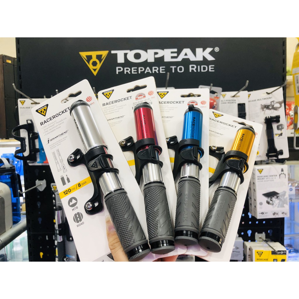 Bơm mini xe đạp cao cấp TOPEAK RaceRocket - hàng chính hãng Topeak Made in Taiwan