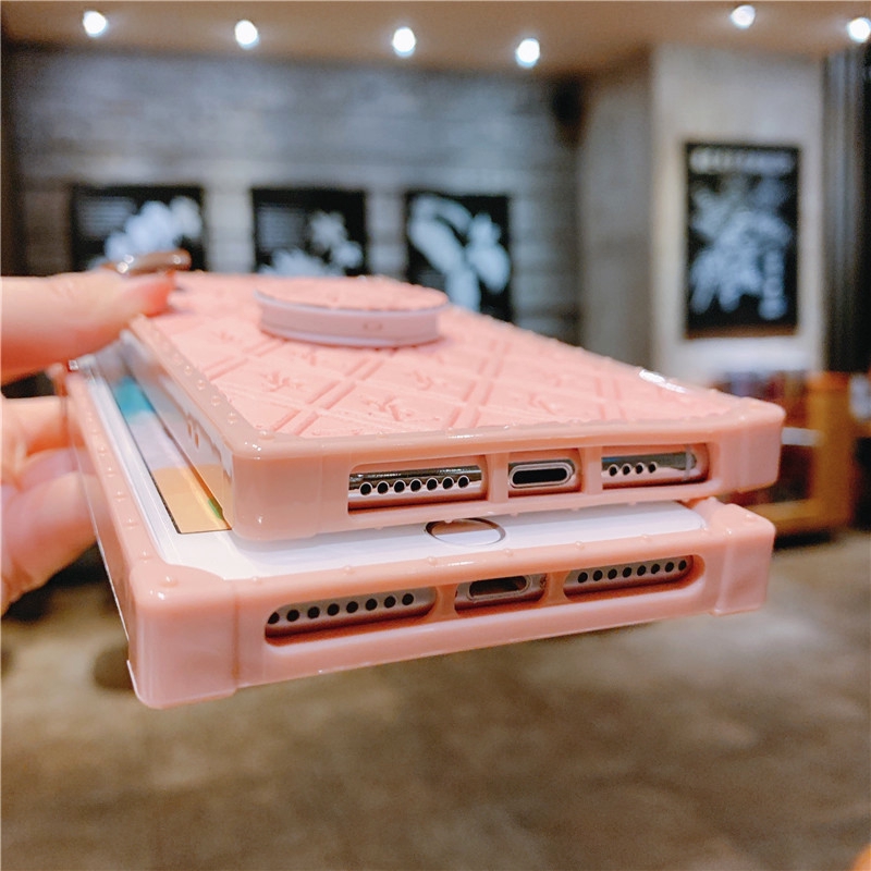 Ốp Điện Thoại Nền Hồng In Logo Thương Hiệu Thời Trang Cho iphone 15 14 13 12 6 6s 7 8 plus x xs max xr 11 pro max 12