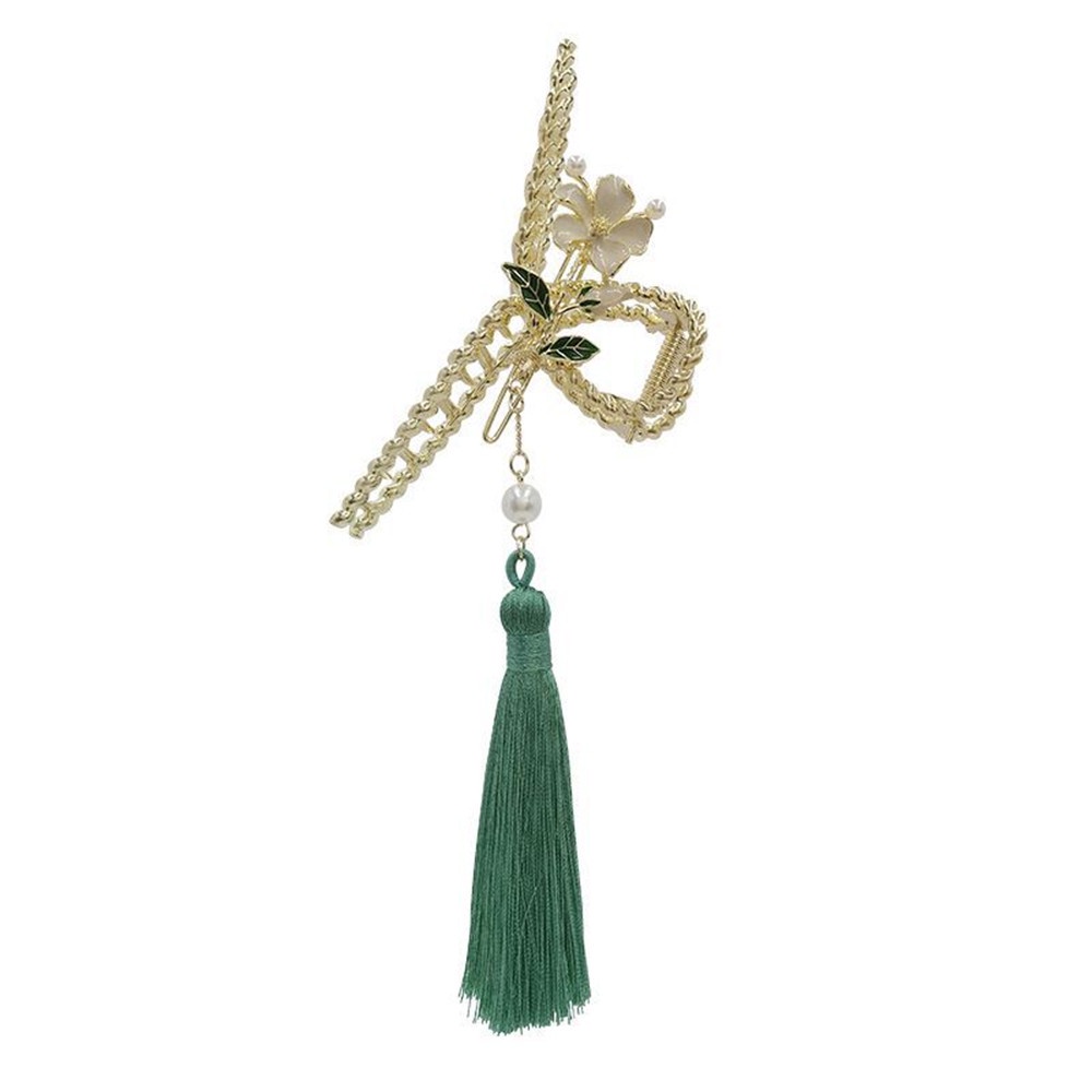 Kẹp Tóc Hình Cá Mập Phối Tua Rua Phong Cách Trung Hoa Cổ Điển Thời Trang Cho Nữ