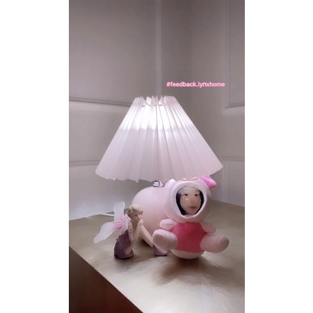Đèn Ngủ Trang Trí Decor Loại 1 đế gốm Lynx Home phong cách Hàn Quốc dễ thương