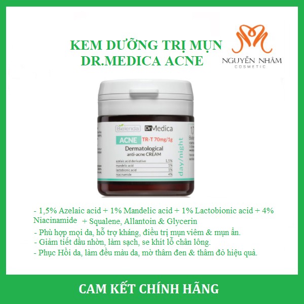 Kem dưỡng giảm mụn và thâm Bielenda Dr. Medica Anti-acne