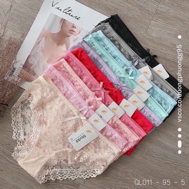 ♥️Quần Lót Nữ ❤ Combo 5 Quần Lót Ren Nữ Mỏng Mát Ren Thái Mềm Q3808