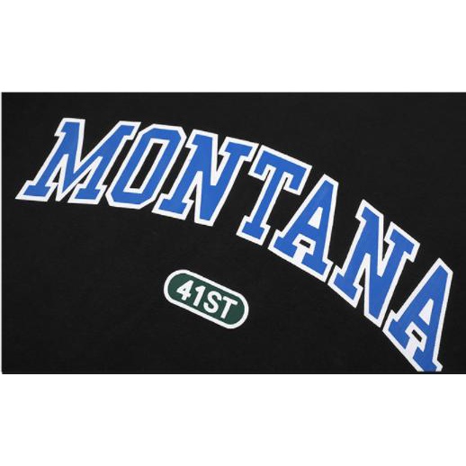 Áo sweater Nelly nỉ lót lông mềm in hình "MONTANA" áo nỉ