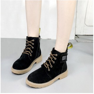 Giày boot nữ cổ thấp phong cách Hàn Quốc B130