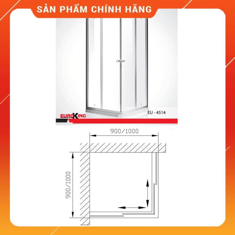 Phòng tắm vách kính Euroking EU-4514, bảo hành 03 năm