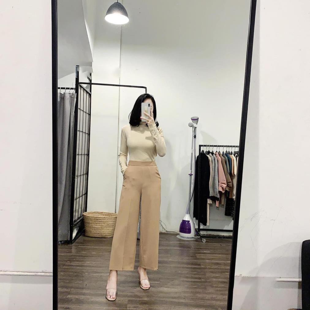 Quần Culottes Dáng Lửng Nữ TEMA  Ống Rộng Dáng Lửng Đi Làm Siêu Xinh