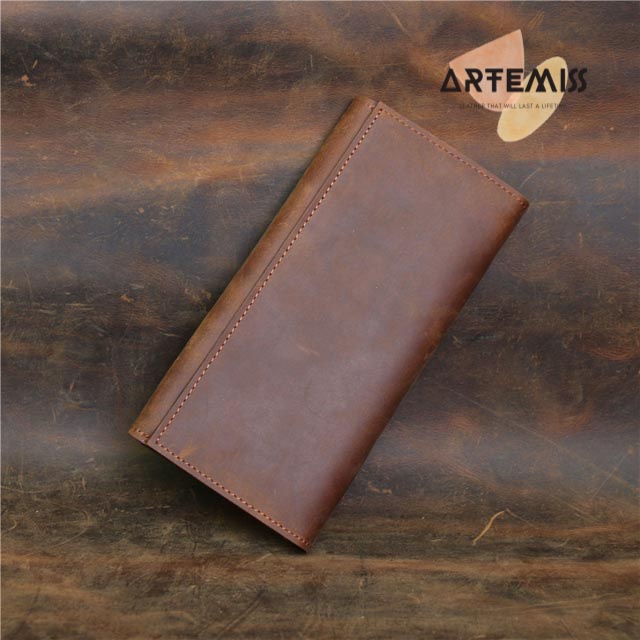 Ví dài nam ⚡FREESHIP⚡da bò thật 100% cầm tay retro Lịch lãm, phong cách, bền đẹp. BH 12t Tặng Vớ nam YTW2