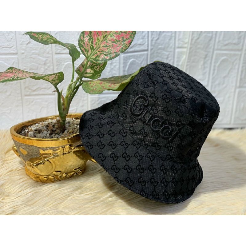 MŨ BUCKET RỘNG VÀNH CHẤT LƯỚI SANG CHẢNH THÊU GGCC CAO CẤP, MŨ BUCKET TIKTOK HOT TREND
