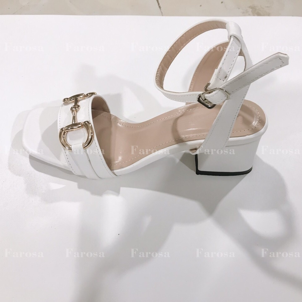 Dép sandal nữ đế vuông quai xích ngang siêu hót trend S13