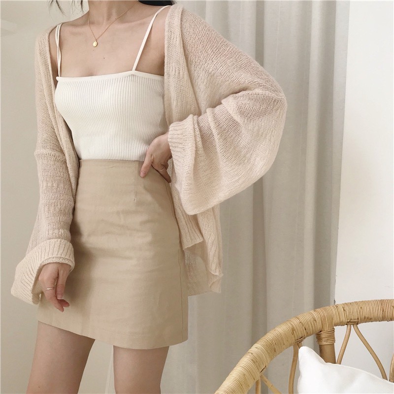 ÁO KHOÁC LEN NỮ 🌟FREESHIP🌟Áo Khoác Cardigan Chất Liệu Len Mỏng Phong Cách Hàn Quốc 934 | BigBuy360 - bigbuy360.vn