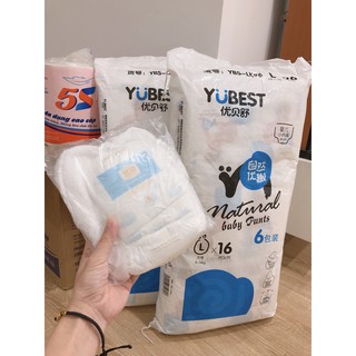 TÃ BỈM YUBEST NATURAL DÁN QUẦN NỘI ĐỊA TRUNG QUỐC S132/M108/L96/XL84/XXL72