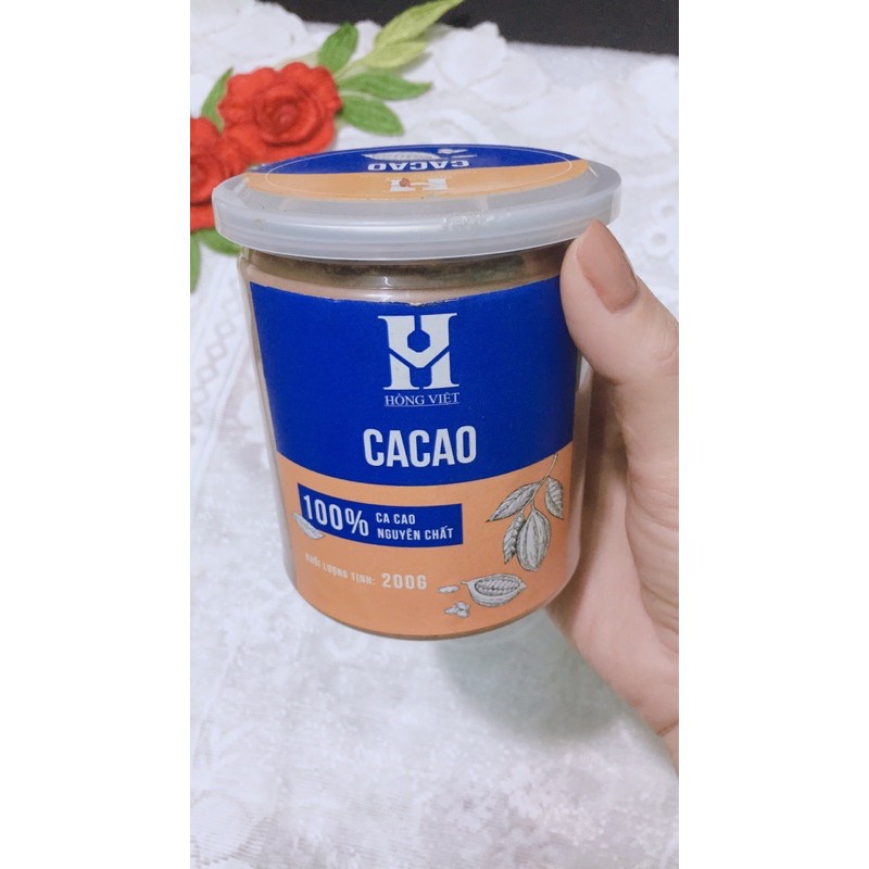 Bột Cacao Nguyên chất 100%, 200gr cacao sạch Đăk Lăk